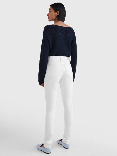 Tommy Hilfiger Harlem High Rise Super Skinny Ženske Kavbojke Bela | TH703QLD