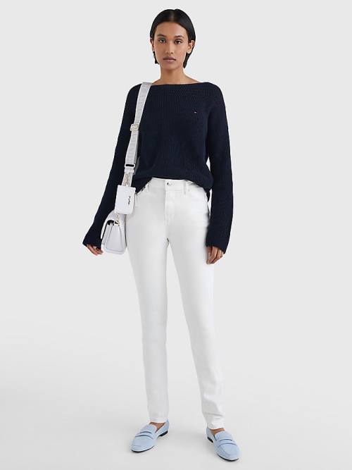 Tommy Hilfiger Harlem High Rise Super Skinny Ženske Kavbojke Bela | TH703QLD