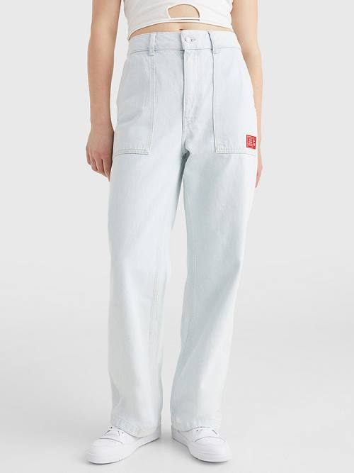 Tommy Hilfiger Harper High Rise Straight Faded Ženske Kavbojke Denim | TH807AOQ