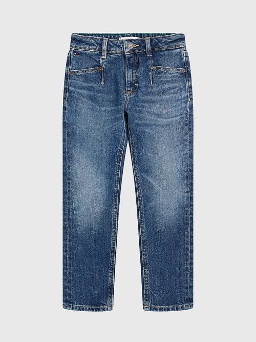 Tommy Hilfiger Harper Straight Faded Dekleta Kavbojke Denim | TH608NBL