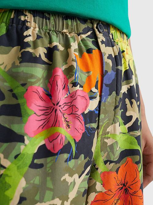 Tommy Hilfiger Hawaiian Camo Print Moški Kratke Hlače Kaki | TH516IVU