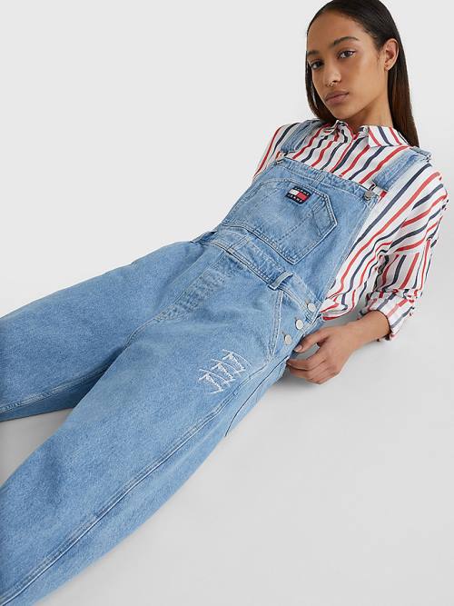 Tommy Hilfiger Hemp Denim Dungarees Ženske Kavbojke Denim | TH256YUX