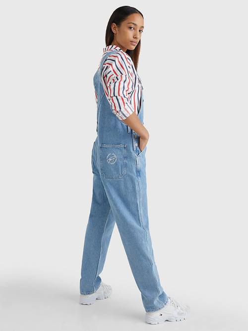 Tommy Hilfiger Hemp Denim Dungarees Ženske Kavbojke Denim | TH256YUX