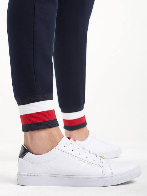 Tommy Hilfiger Heritage Contrast Stripe Joggers Ženske Hlače Modra | TH463WAN