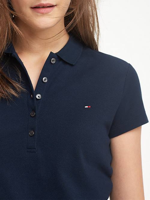 Tommy Hilfiger Heritage Slim Fit Polo Ženske Obleke Modra | TH405ZGU