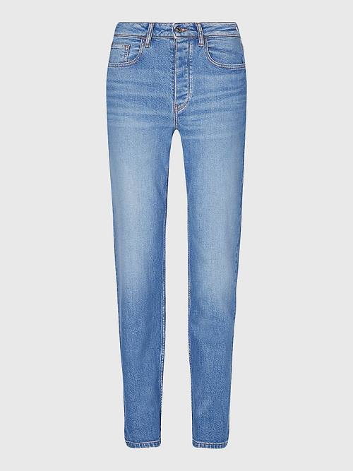 Tommy Hilfiger High Rise Straight Faded Ženske Kavbojke Denim | TH245AKL