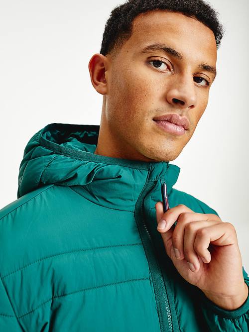 Tommy Hilfiger Hooded Quilted Puffer Moški Jakne Zelena | TH961PHL