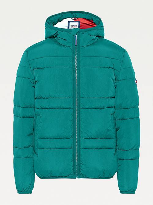 Tommy Hilfiger Hooded Quilted Puffer Moški Jakne Zelena | TH961PHL