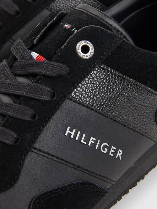 Tommy Hilfiger Iconic Lace-Up Moški Superge Črna | TH653IFV