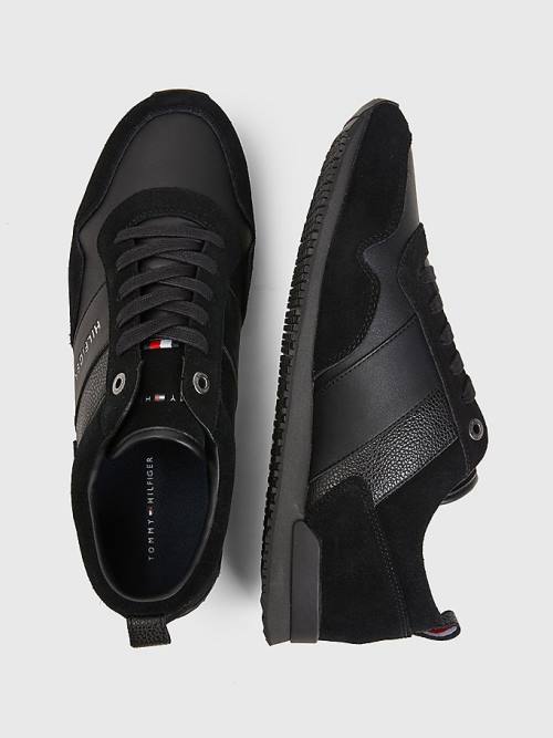 Tommy Hilfiger Iconic Lace-Up Moški Superge Črna | TH653IFV