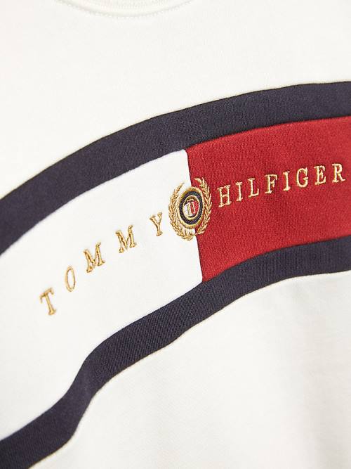 Tommy Hilfiger Icons Logo Fantje Pulover Bela | TH897NKA