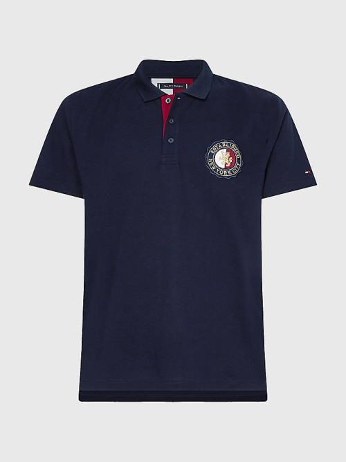 Tommy Hilfiger Icons Organic Cotton Regular Fit Moški Polo Majica Modra | TH694UYD