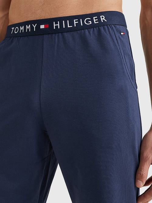 Tommy Hilfiger Jersey Loungewear Pants Moški Pižama Modra | TH198TWH