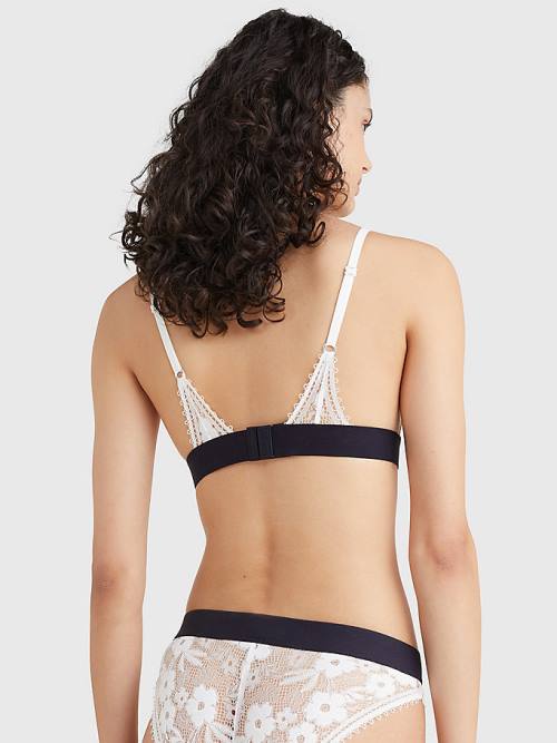 Tommy Hilfiger Lace Unlined Triangle Bra Ženske Spodnje Perilo Bela | TH965JWV