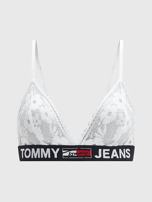 Tommy Hilfiger Lace Unlined Triangle Bra Ženske Spodnje Perilo Bela | TH965JWV