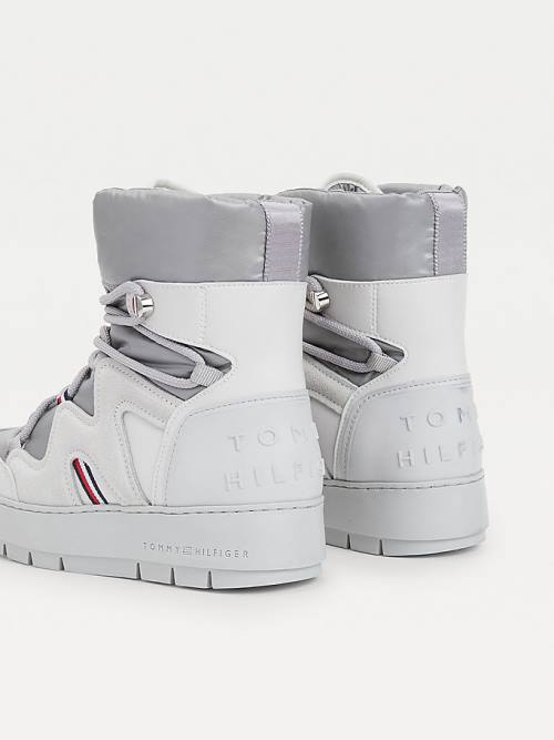 Tommy Hilfiger Lace-Up Snow Ženske Škornji Siva | TH071NVK