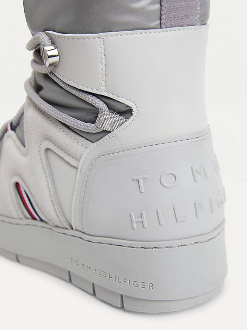 Tommy Hilfiger Lace-Up Snow Ženske Škornji Siva | TH071NVK