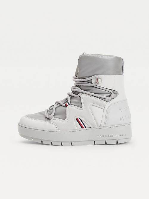 Tommy Hilfiger Lace-Up Snow Ženske Škornji Siva | TH071NVK