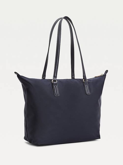 Tommy Hilfiger Large Recycled Tote Ženske Torbice Modra | TH487KYC