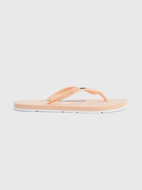 Tommy Hilfiger Logo Strap Flip Flops Ženske Sandali Roza | TH538ZAB