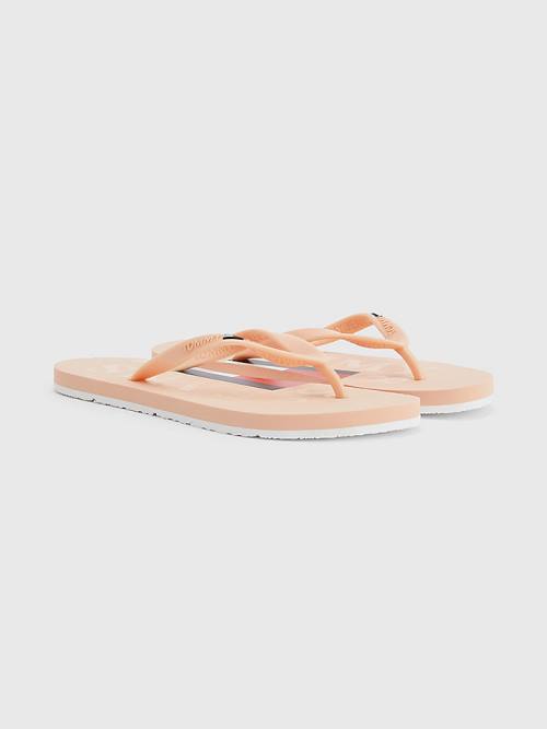 Tommy Hilfiger Logo Strap Flip Flops Ženske Sandali Roza | TH538ZAB