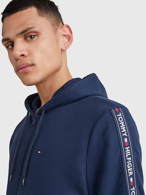 Tommy Hilfiger Logo Tape Moški Pižama Modra | TH251WHL