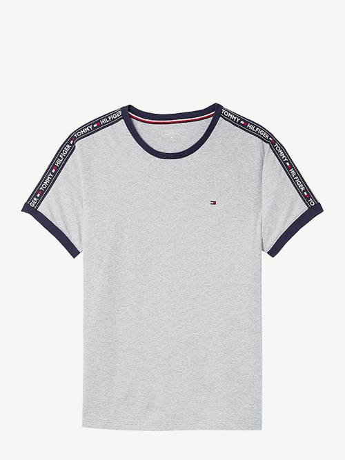 Tommy Hilfiger Logo Tape Moški Pižama Siva | TH173RNX