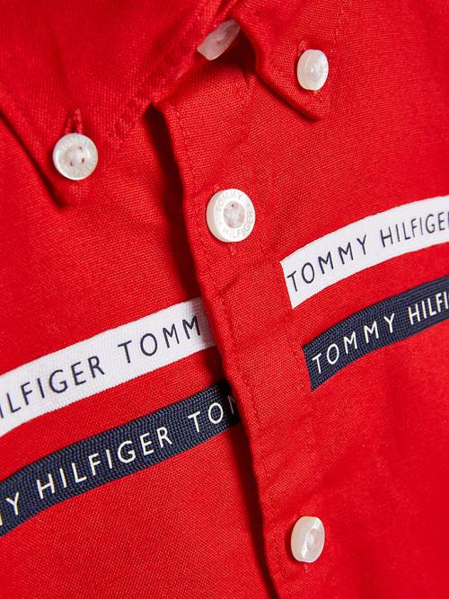 Tommy Hilfiger Logo Tape Oxford Fantje Srajce Rdeča | TH185BCA