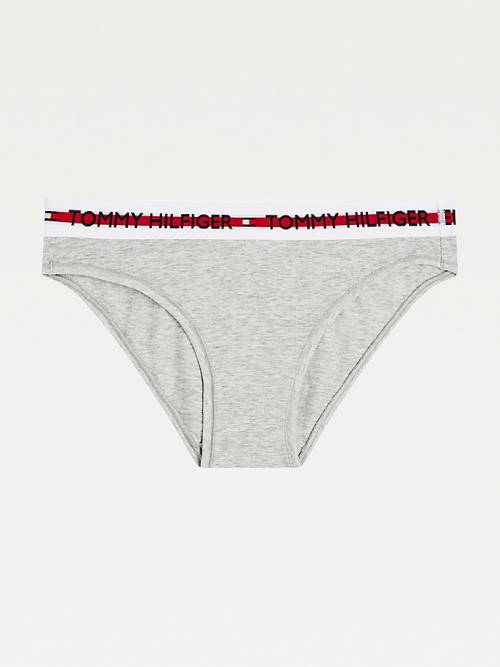 Tommy Hilfiger Logo Tape Waistband Briefs Ženske Spodnje Perilo Siva | TH675FQZ