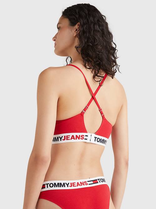 Tommy Hilfiger Logo Underband Lightly Lined Bralette Ženske Spodnje Perilo Rdeča | TH182SLX