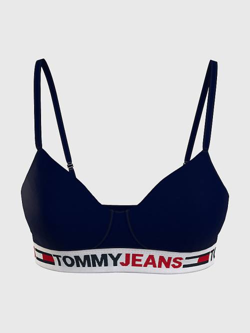 Tommy Hilfiger Logo Underband Lightly Lined Bralette Ženske Spodnje Perilo Modra | TH462SCY