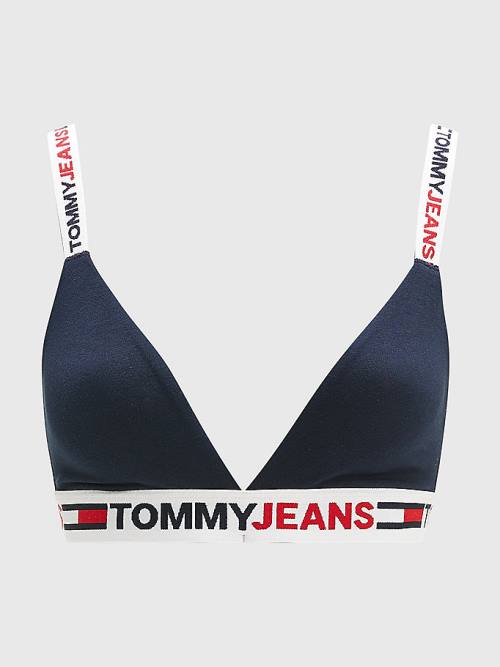 Tommy Hilfiger Logo Underband Triangle Bra Ženske Spodnje Perilo Modra | TH984KRN