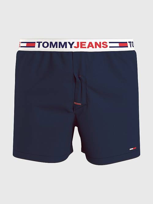 Tommy Hilfiger Logo Waistband Boxer Shorts Moški Spodnje Perilo Modra | TH051JMC