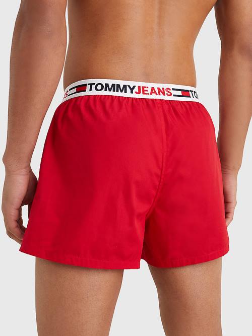 Tommy Hilfiger Logo Waistband Boxer Shorts Moški Spodnje Perilo Rdeča | TH589YAJ