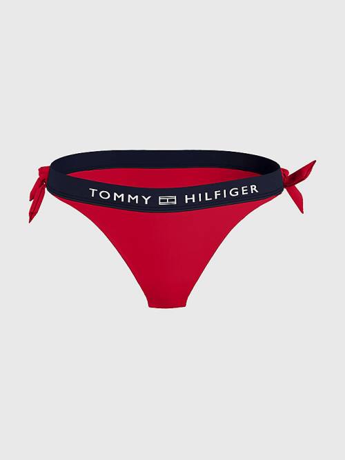 Tommy Hilfiger Logo Waistband Cheeky Fit Bikini Bottoms Ženske Kopalke Rdeča | TH743BAC