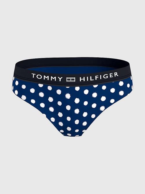 Tommy Hilfiger Logo Waistband Classic Bikini Bottoms Ženske Kopalke Modra | TH071NHP