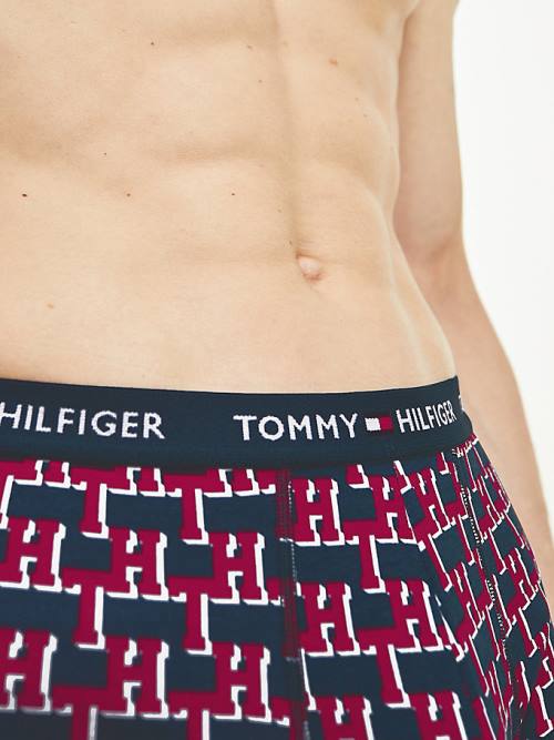 Tommy Hilfiger Logo Waistband Print Trunks Moški Spodnje Perilo Bež | TH640ZTP