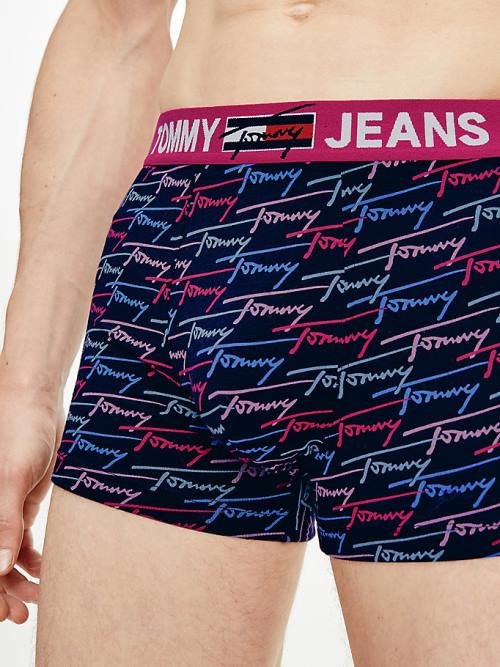 Tommy Hilfiger Logo Waistband Print Trunks Moški Spodnje Perilo Bež | TH891CHV