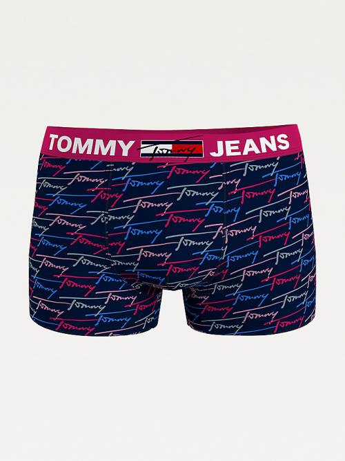 Tommy Hilfiger Logo Waistband Print Trunks Moški Spodnje Perilo Bež | TH891CHV