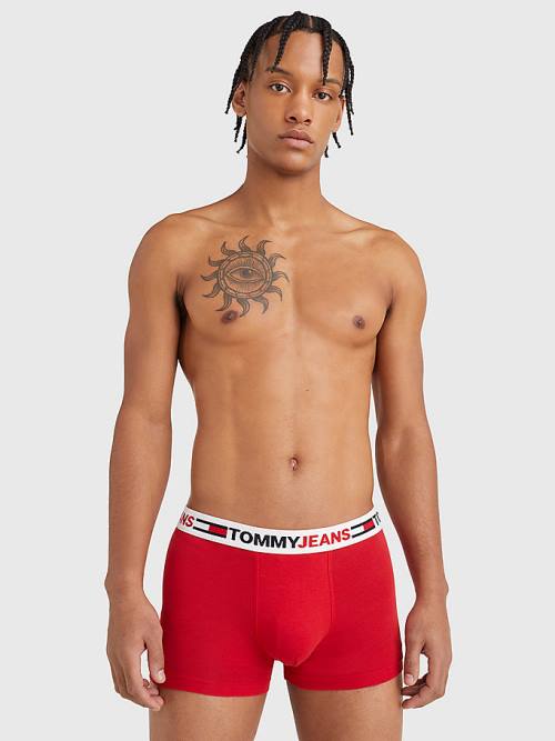 Tommy Hilfiger Logo Waistband Trunks Moški Spodnje Perilo Rdeča | TH264LZF