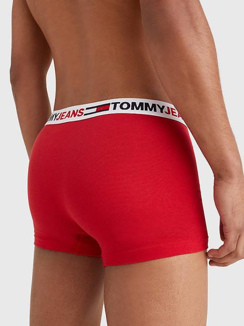 Tommy Hilfiger Logo Waistband Trunks Moški Spodnje Perilo Rdeča | TH264LZF