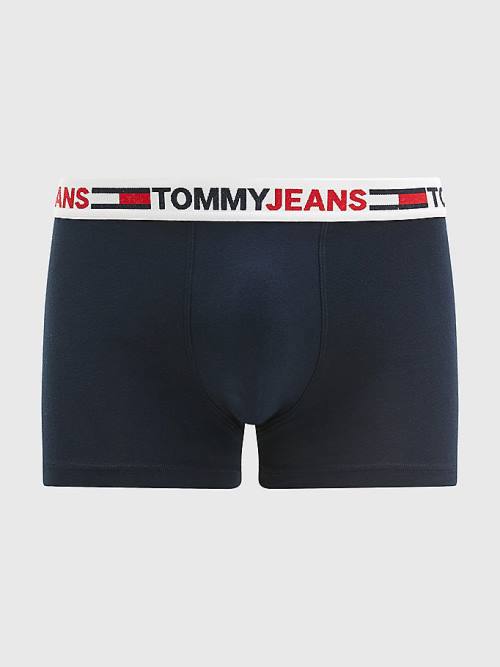 Tommy Hilfiger Logo Waistband Trunks Moški Spodnje Perilo Modra | TH497ZCE