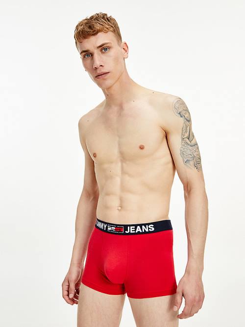 Tommy Hilfiger Logo Waistband Trunks Moški Spodnje Perilo Rdeča | TH975ILW