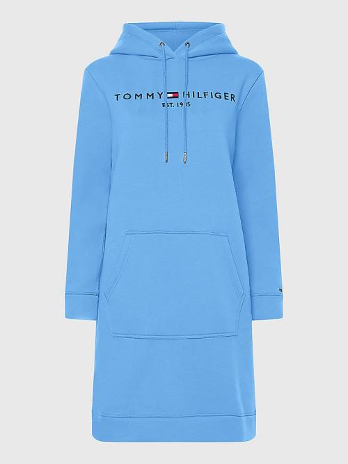 Tommy Hilfiger Logo Ženske Obleke Modra | TH521JTK