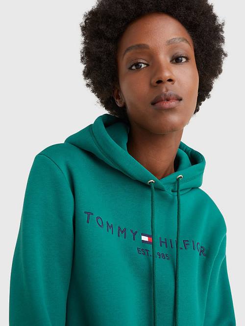 Tommy Hilfiger Logo Ženske Obleke Zelena | TH618KWS