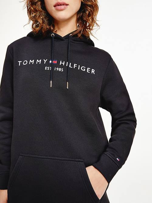 Tommy Hilfiger Logo Ženske Obleke Črna | TH863YRZ