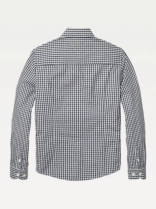 Tommy Hilfiger Long Sleeve Gingham Shirt Dekleta Majice Modra | TH024XQU