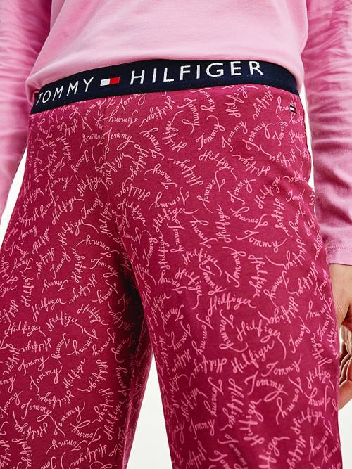 Tommy Hilfiger Long Sleeve Set Ženske Pižama Vijolična | TH718FLM