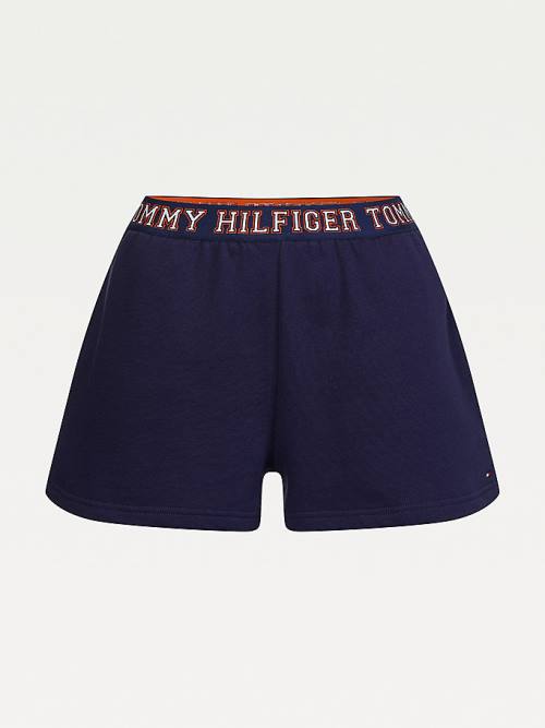 Tommy Hilfiger Lounge Logo Waistband Track Ženske Kratke Hlače Modra | TH287DXW