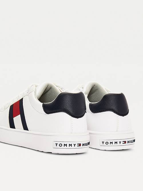 Tommy Hilfiger Low-Top Flag Fantje Superge Bela | TH938WLJ